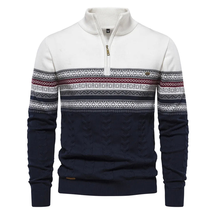 Pull homme rétro chic, confortable, coupe élégante. Idéal pour un look intemporel automne-hiver.