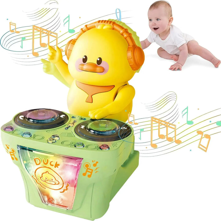 Jouet lumineux et musical pour l'apprentissage des enfants, inspiré des animaux (cochon, canard) et du DJ.