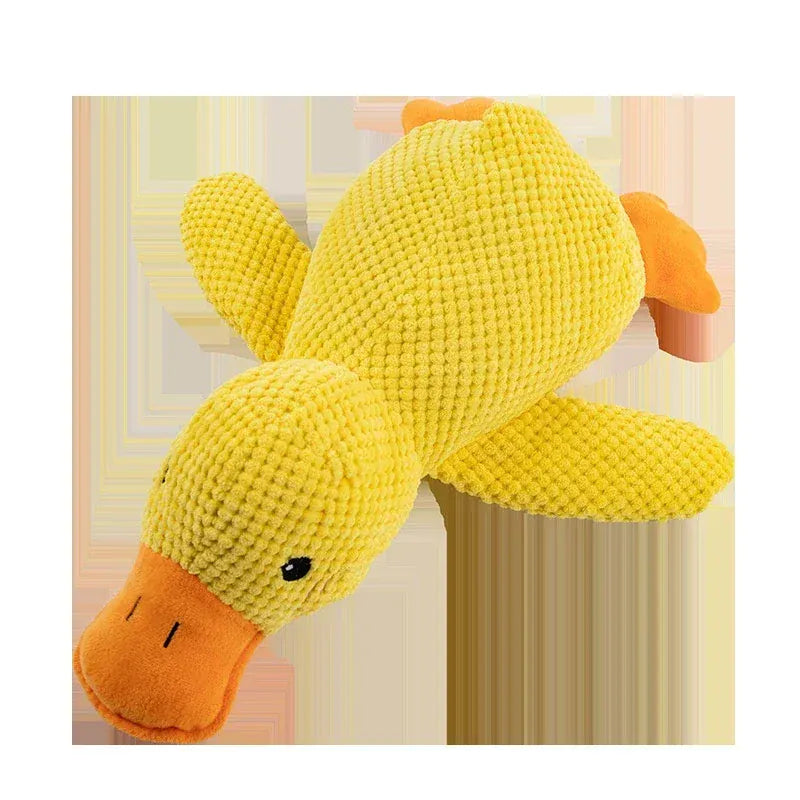 Jouet canard pour chien avec son couineur, parfait pour les jeux de rapport et divertir votre animal. Très robuste.