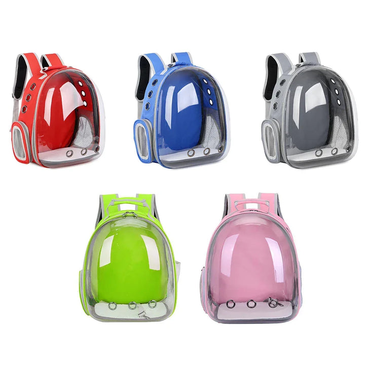 Sac de transport PetRoyale transparent et aéré. Confort optimal et sécurité pour votre chat lors des balades.