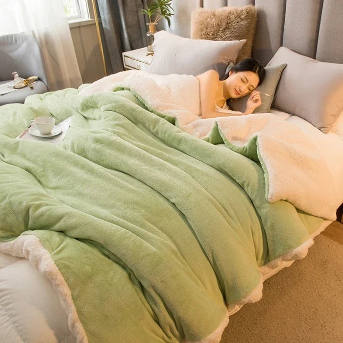 Housse de couette polaire d'une douceur incroyable, réversible pour des nuits chaleureuses et relaxantes.