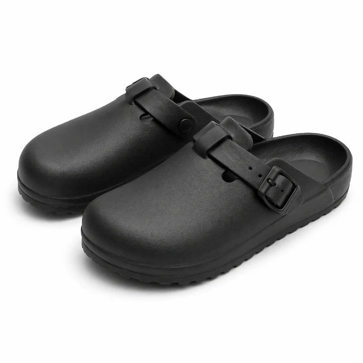 Sabots imperméables confortables unisexe, légers et antidérapants pour jardin, maison ou plage.