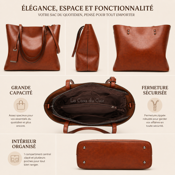 Sac épaule femme en cuir PU, design pratique et moderne pour un usage quotidien.