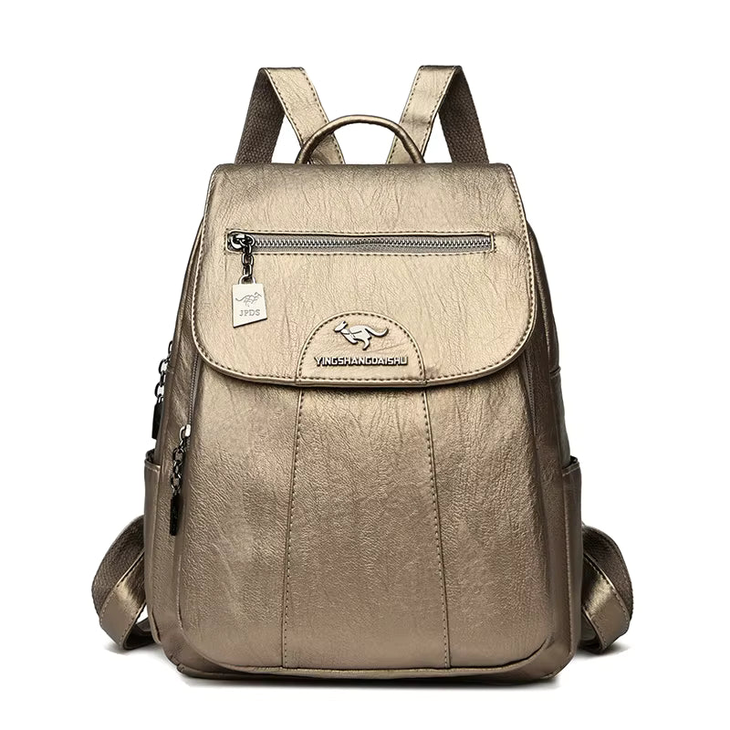 Sac à dos femme Silvy en cuir PU avec organiseur, parfait pour un usage quotidien et une praticité optimale.