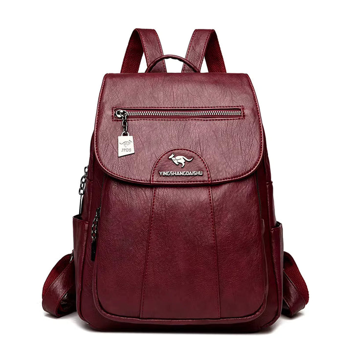 Sac à dos de ville Silvy pour femme en cuir PU, alliant élégance et fonctionnalité pour un look chic.