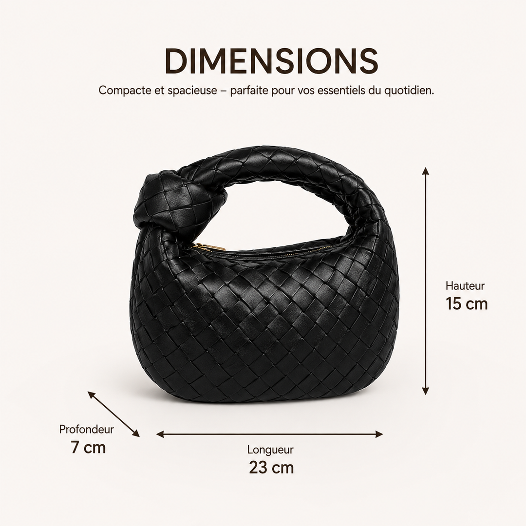 Accessoire de mode: mini sac tissé pour femme, chic et polyvalent.