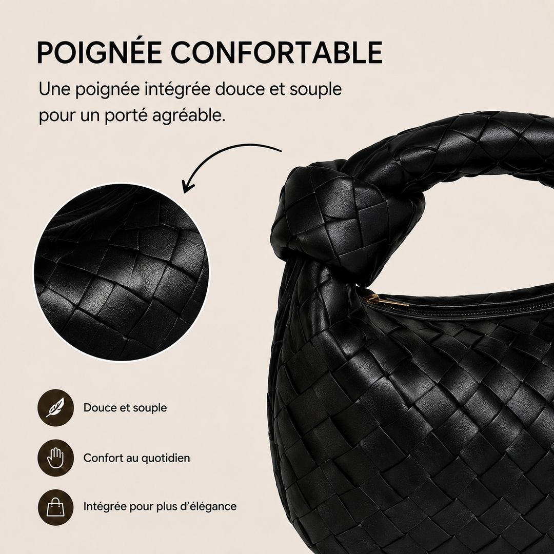 Mini sac à main tissé, style chic et polyvalent pour femme. Parfait pour le quotidien.