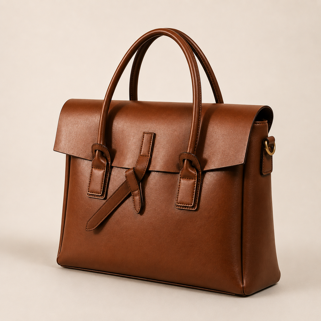 Sac cuir Roxane pour femme, style businesswoman, parfait pour le travail avec compartiment ordinateur.