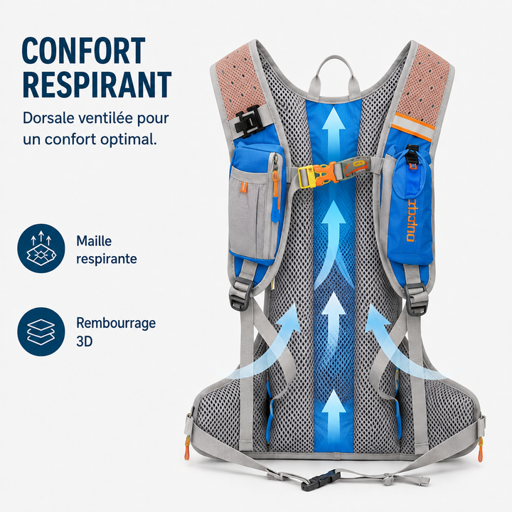 Sac à dos imperméable pour femme, léger et durable, essentiel pour vos excursions en montagne.