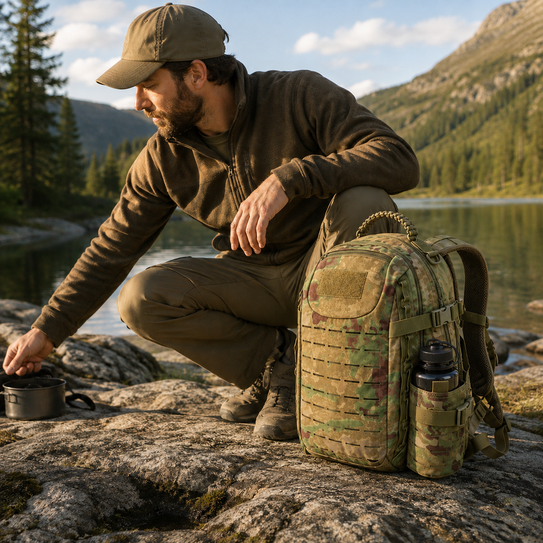 Sac à dos militaire Commando 30L, ultra résistant pour toutes activités outdoor, randonnée et missions.
