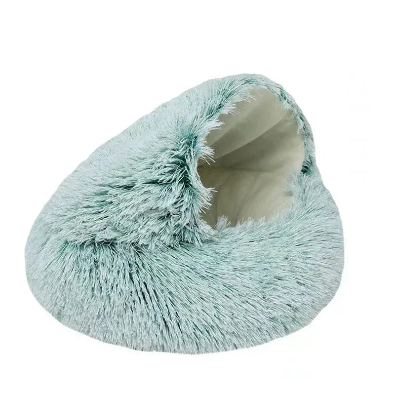 Lit pour chat ou petit chien, doté d'une fonction chauffante et d'un revêtement ultra-doux pour un confort supérieur.