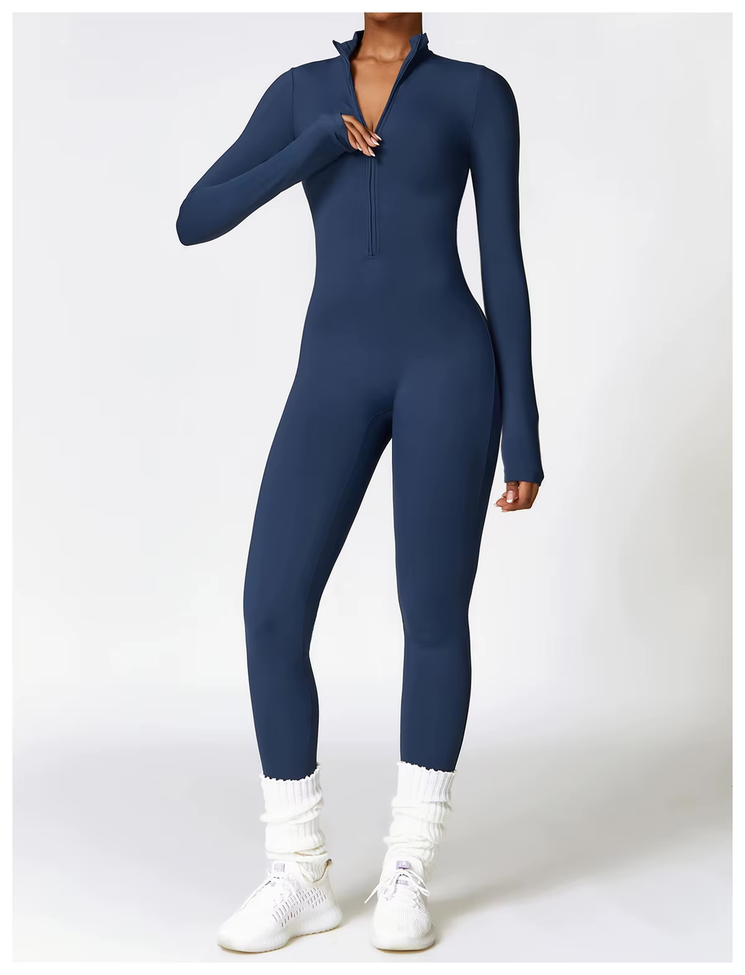 Combinaison femme hiver chaude, col ajustable. Polaire douce stretch pour un confort optimal tout l'hiver.