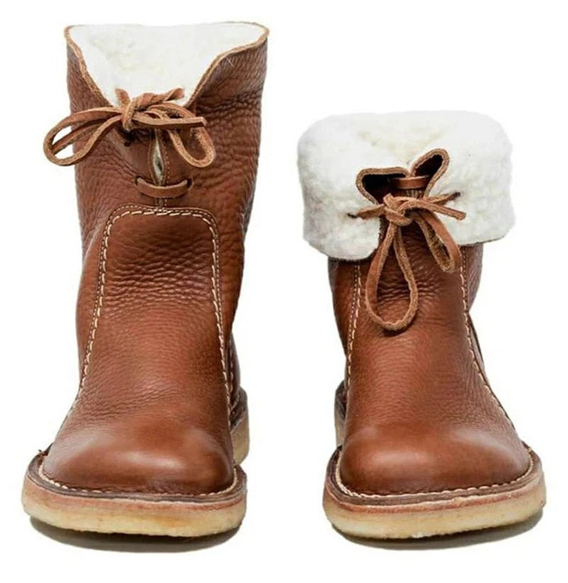 Bottes chaudes et imperméables pour femme, idéales pour l'hiver, le froid et la neige.