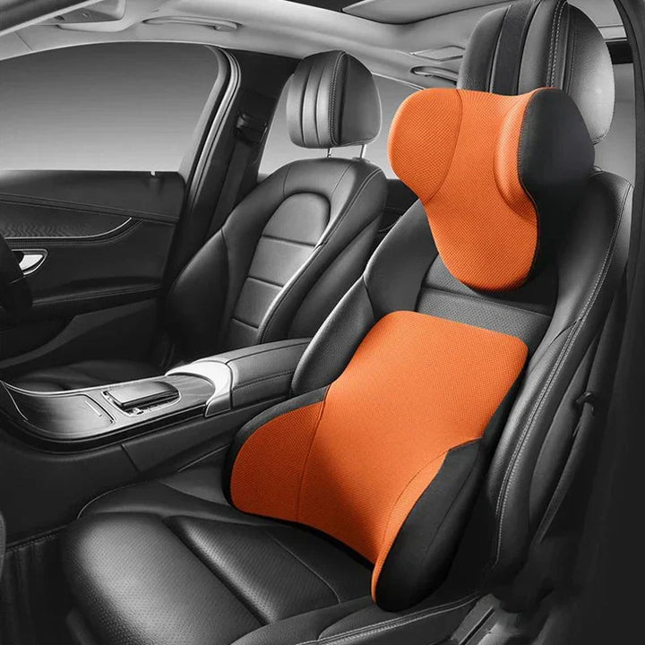 Coussin lombaire Drive Ease pour voiture, soutien ergonomique du dos, confort longue conduite.