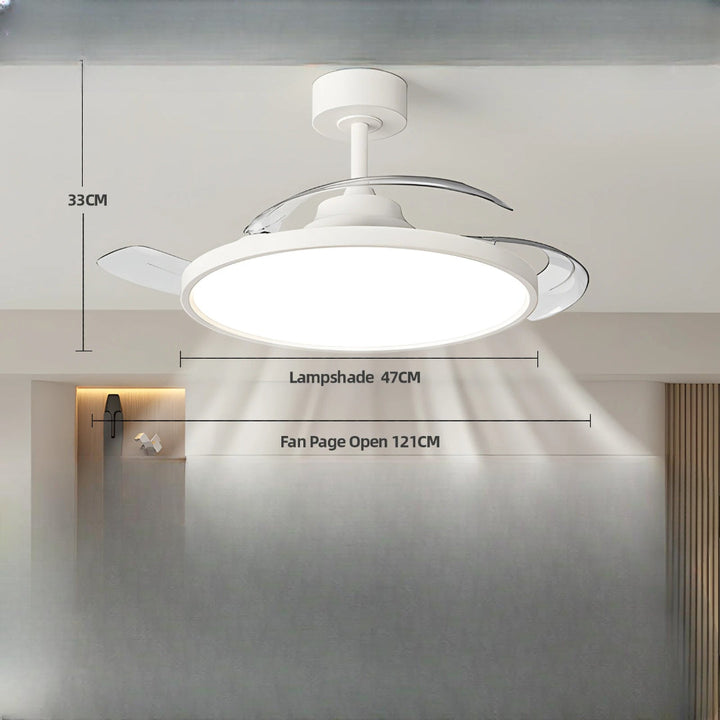 Détail du ventilateur de plafond moderne avec pales silencieuses. Design épuré et moteur performant pour la maison.