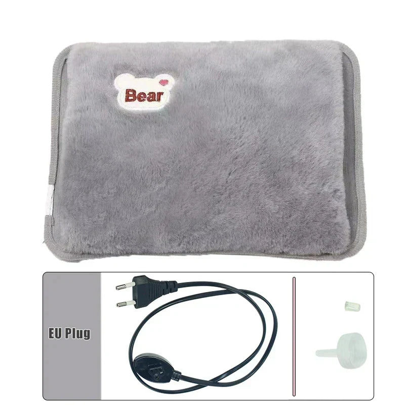 Bouillotte électrique velours pour une chaleur sûre et agréable, parfaite pour le corps et la relaxation.