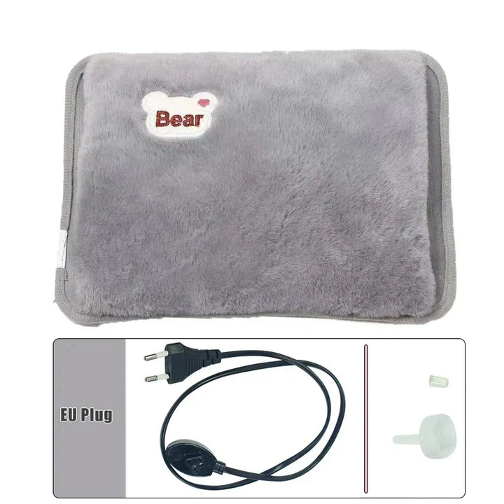 Bouillotte électrique velours pour une chaleur sûre et agréable, parfaite pour le corps et la relaxation.