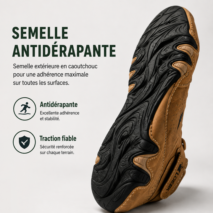 Chaussures de marche légères Sarando offrant une sensation pieds nus, très confortables et respirantes.