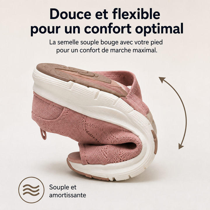 Sandales orthopédiques femme avec soutien voûte plantaire, réduisent la fatigue, parfaites pour la marche prolongée.