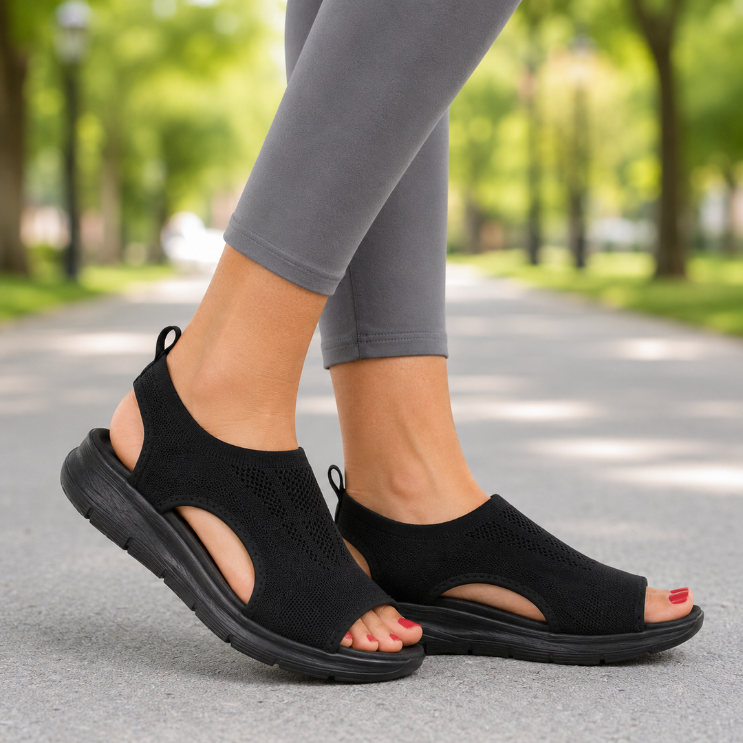 Sandales thérapeutiques pour femmes, soutien orthopédique avancé et confort doux pour pieds sensibles et douloureux.