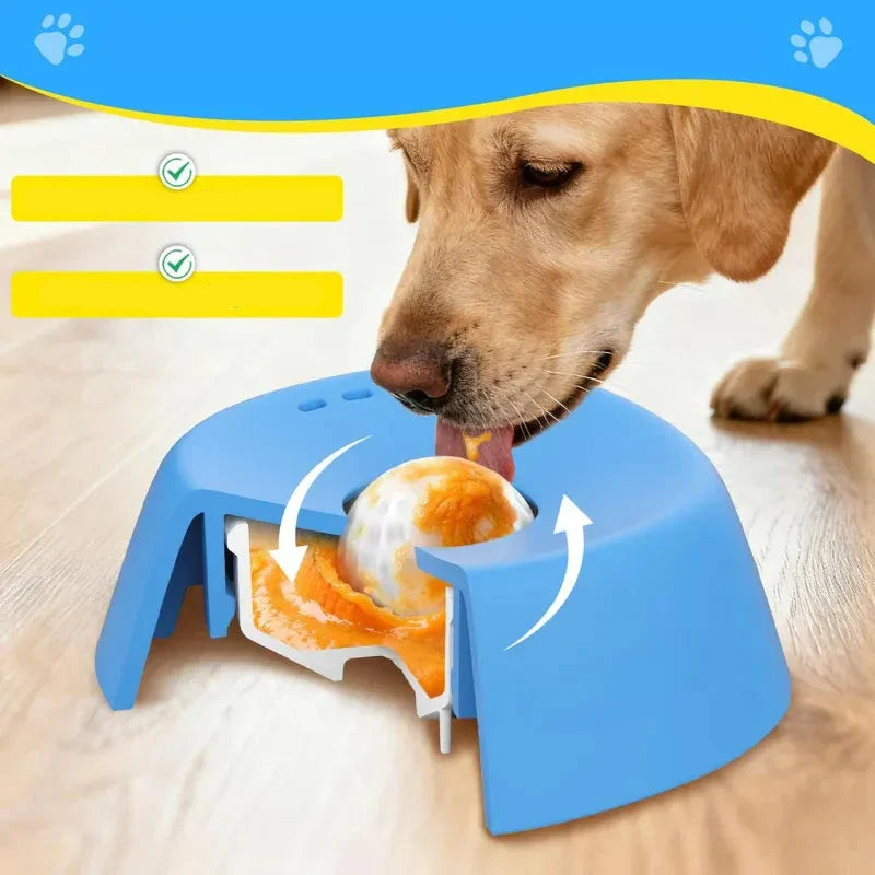 Jouet de léchage anti-stress pour chien, accessoire bien-être stimulant et apaisant.