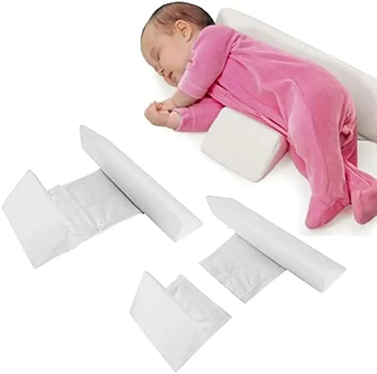 Coussin bébé Cudlo anti-roulade, design réglable pour la sécurité du sommeil en lit. Idéal pour nouveau-nés.