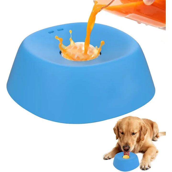Gamelle de léchage anti-glouton pour chien, favorise une digestion lente et réduit le stress.