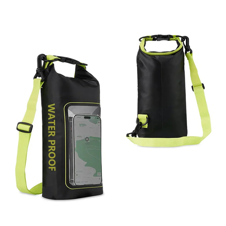 Gardez votre smartphone au sec avec ce sac étanche 2L à fenêtre tactile pour sports nautiques.