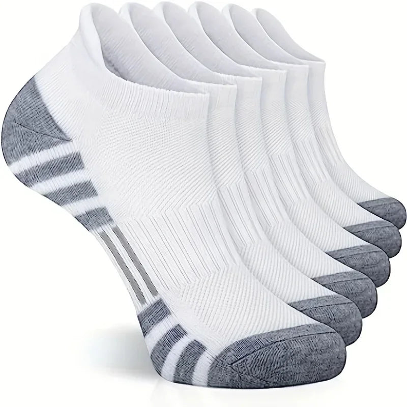 Lot de 6 chaussettes de sport unisexes respirantes et confortables, idéales pour running & fitness.