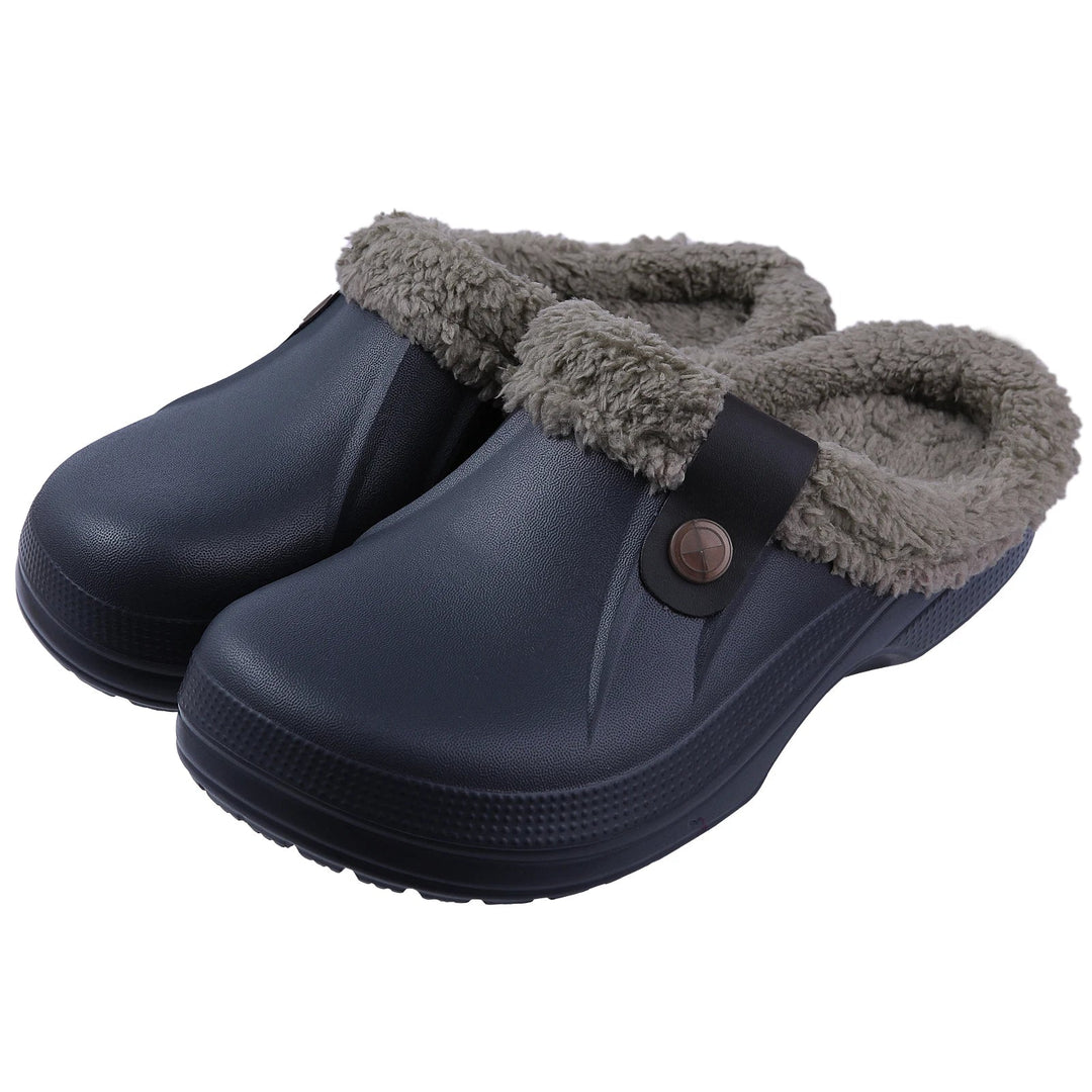 Chaussures confortables d'hiver, type sabots, avec doublure fourrure LuxuraFleece.