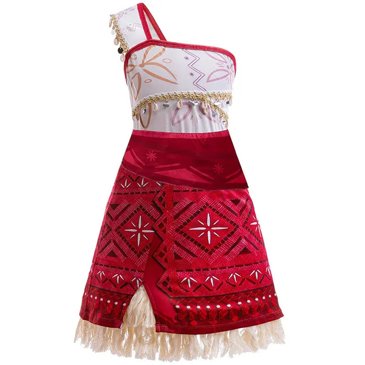 Costume de princesse océanique pour fille, parfait pour un bal, une fête d'anniversaire, le carnaval ou Halloween. Élégant et ludique.