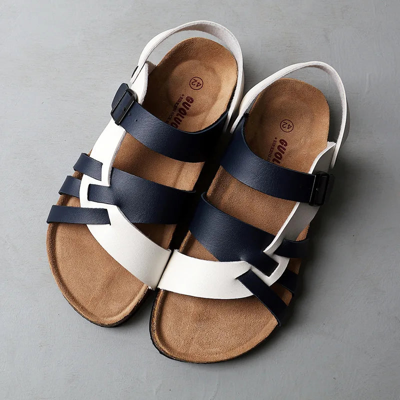 Chaussures décontractées pour hommes : sandales orthopédiques avec soutien anatomique pour un confort de marche.
