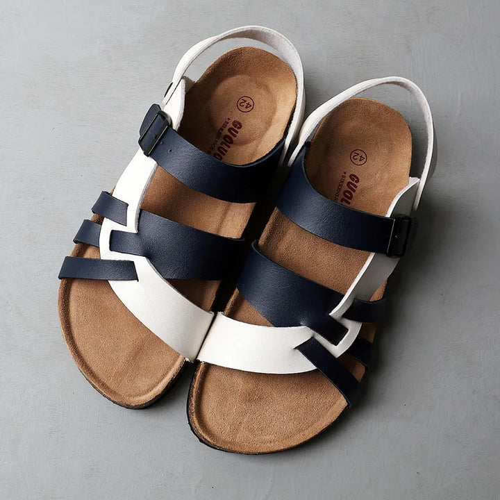 Chaussures décontractées pour hommes : sandales orthopédiques avec soutien anatomique pour un confort de marche.