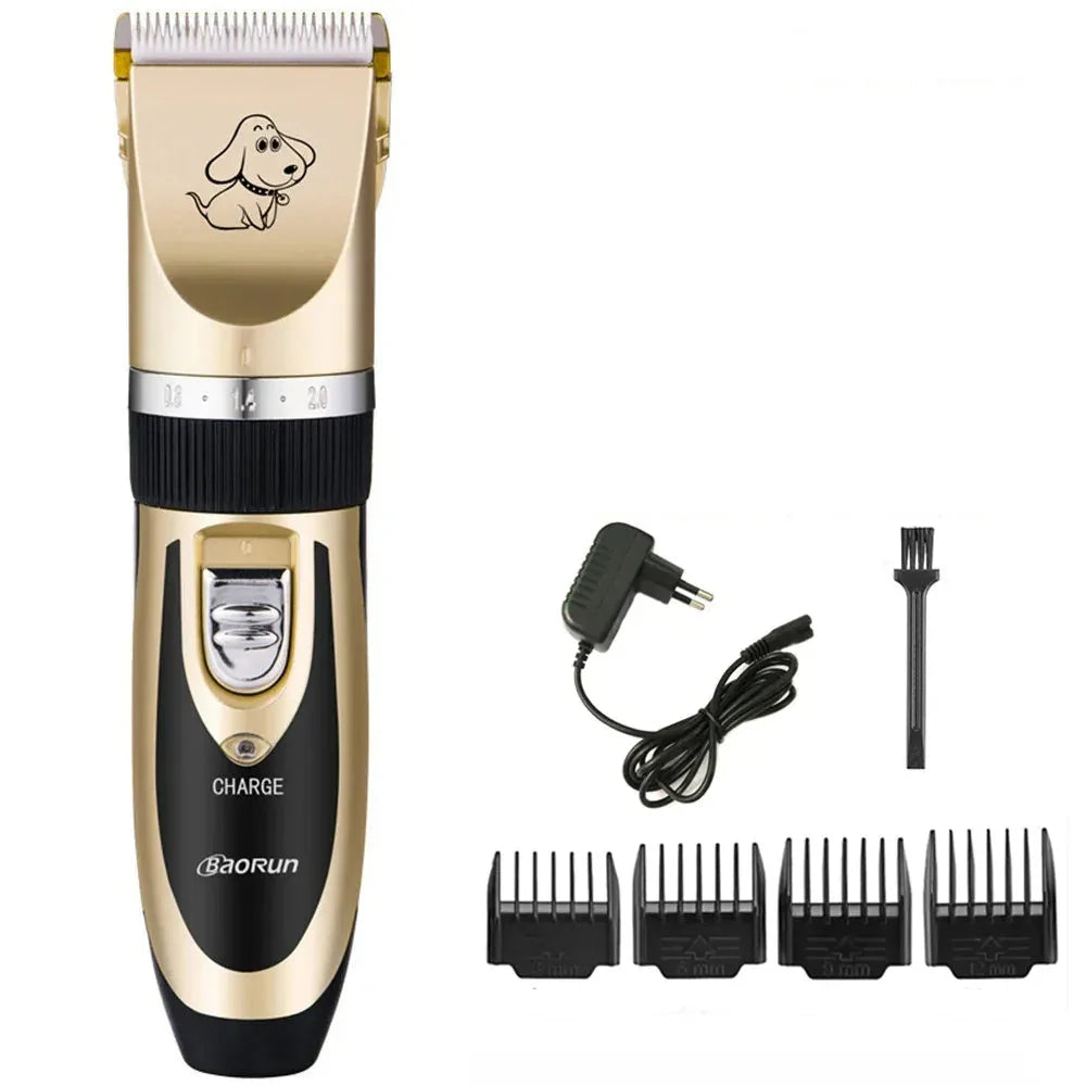 Tondeuse pour animaux rechargeable, silencieuse et sans fil, idéale pour un toilettage précis des chiens et chats.