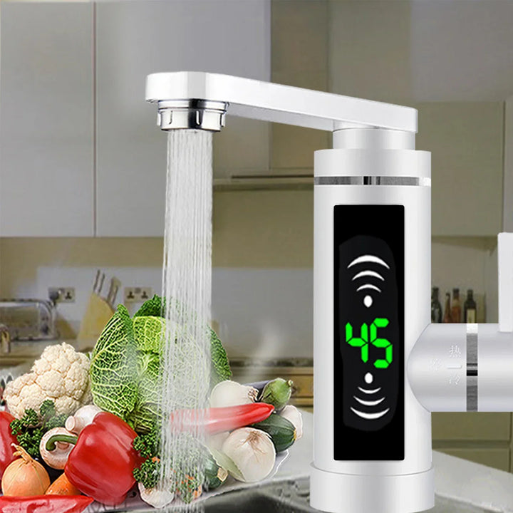 Robinet de cuisine mitigeur instantané, eau chaude numérique. Design moderne pour évier de cuisine.