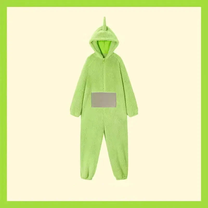 Déguisement Teletubbies Tinky Winky violet, pyjama kigurumi unisexe pour adulte et enfant, parfait pour carnaval.