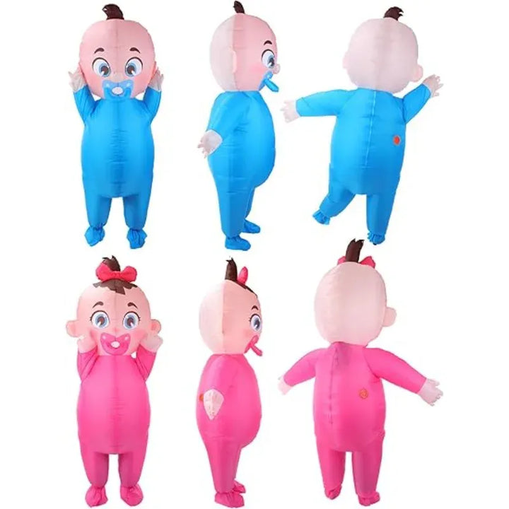 Déguisement gonflable adulte: bébé géant. Un costume hilarant pour fête, Halloween ou cosplay en duo.