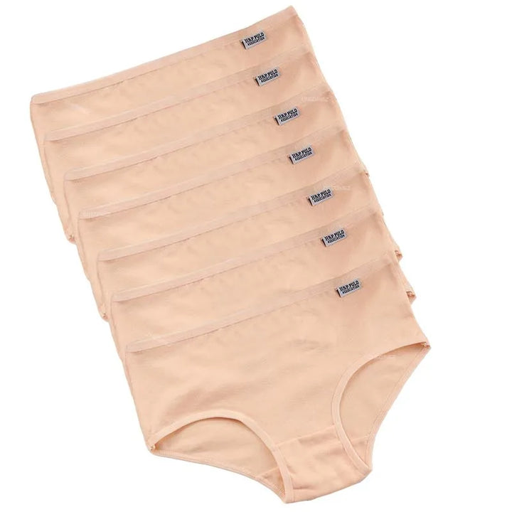 Lot de 7 culottes femme en coton premium, taille moyenne, douceur et maintien.