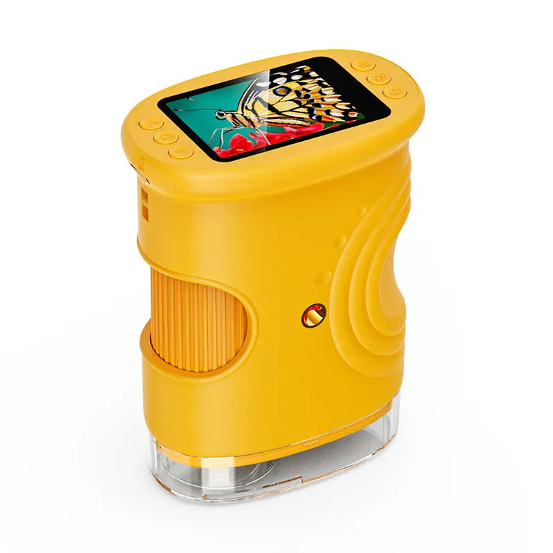Microscope numérique portable 1000X, conçu pour les enfants, pour des heures d'exploration scientifique amusante.