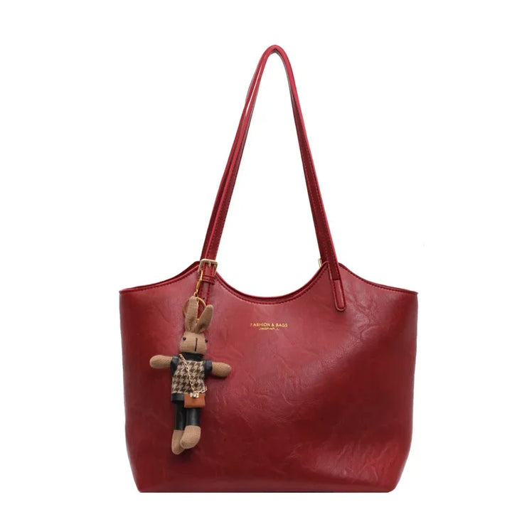 Sac femme élégant: fourre-tout vintage en cuir végan. Design rétro parfait.