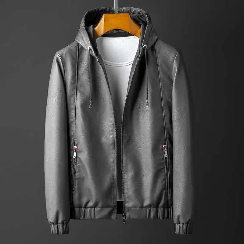 Blouson homme zippé, élégant et décontracté avec capuche. Parfait pour un look moderne de ville.