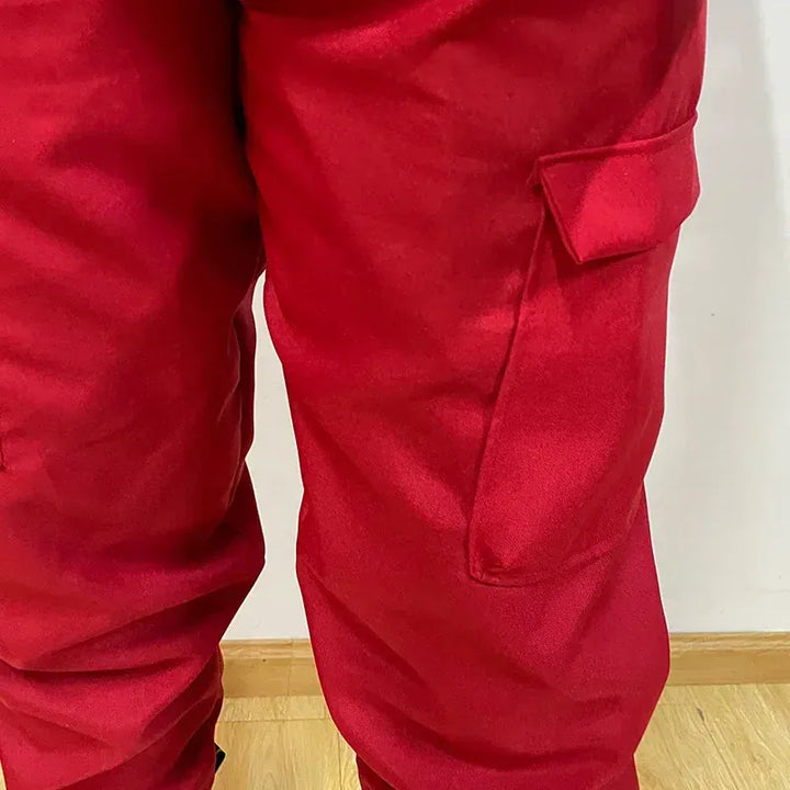Déguisement cosplay Squid Game unisexe pour adultes et enfants, avec masque inclus, pour Halloween.