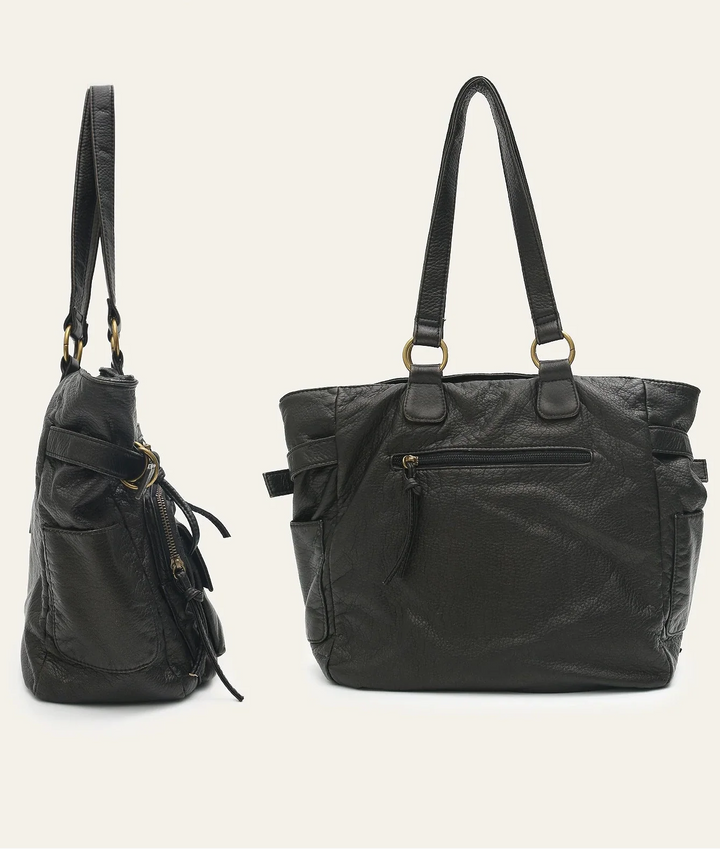 Élégant sac de cours vintage en cuir synthétique, disponible en noir ou beige, très pratique et fonctionnel.