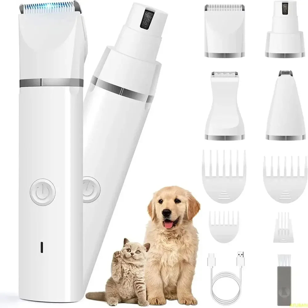 Tondeuse animale sans fil avec lame inox pour toilettage précis chien/chat. Coupe poils nette et rapide.
