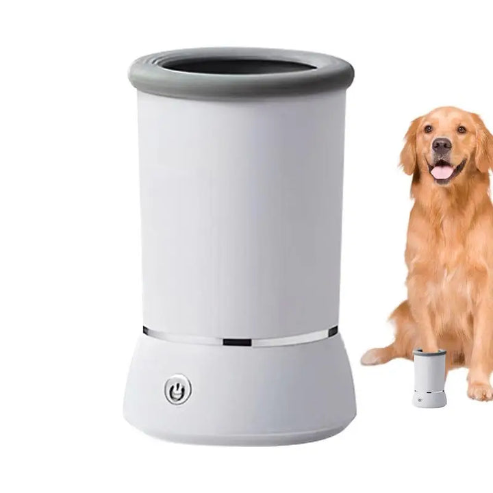 Nettoyeur de pattes automatique pour chien, portable, en silicone, idéal pour l'hygiène des animaux.