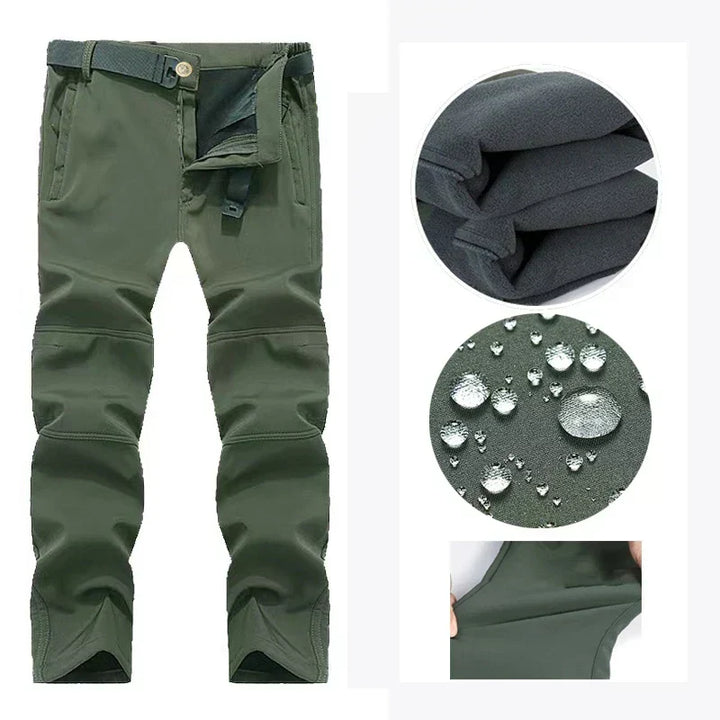 Pantalon pour homme, style aventure tactique, imperméable et chaud, pour l'exploration hivernale.