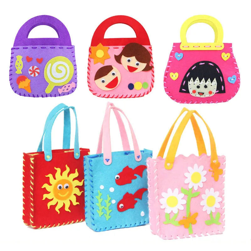 Kit de bricolage enfant LuxeCraft: créer des sacs animaux amusants, activité manuelle et jouet éducatif.
