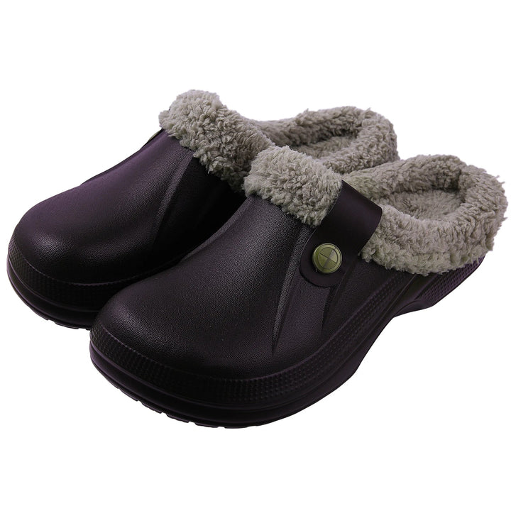 Pantoufles sabots unisexes LuxuraFleece, fourrure, pour un confort maximal cet hiver.
