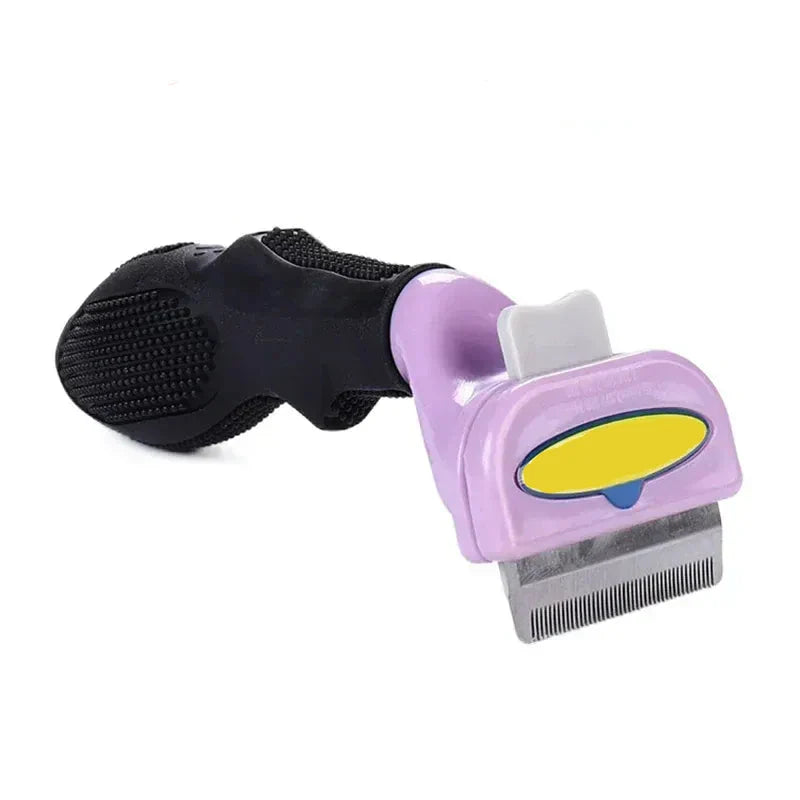Brosse de toilettage professionnelle pour chiens et chats, élimine les poils morts et le sous-poil.