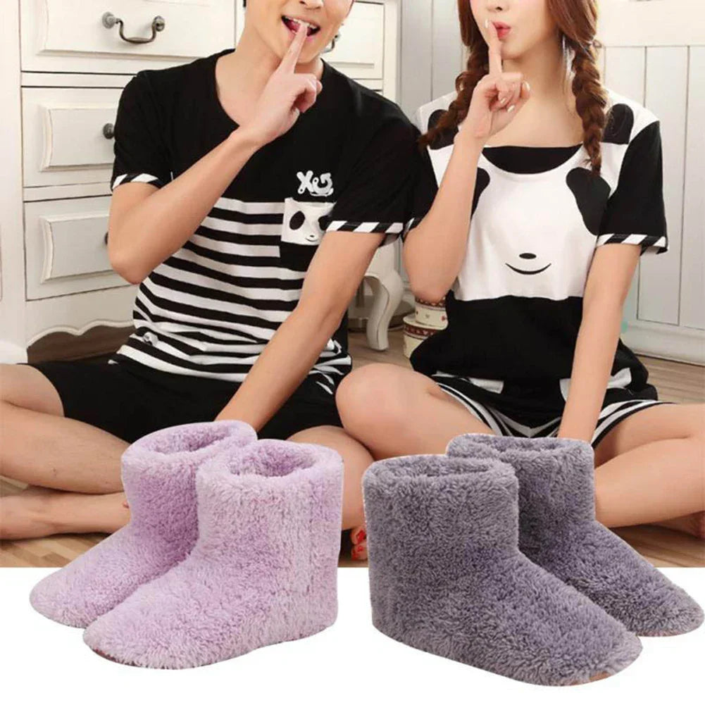 Chaussons chauffants USB pour une ambiance cocooning et relaxation à la maison, soulageant la sensation de froid.